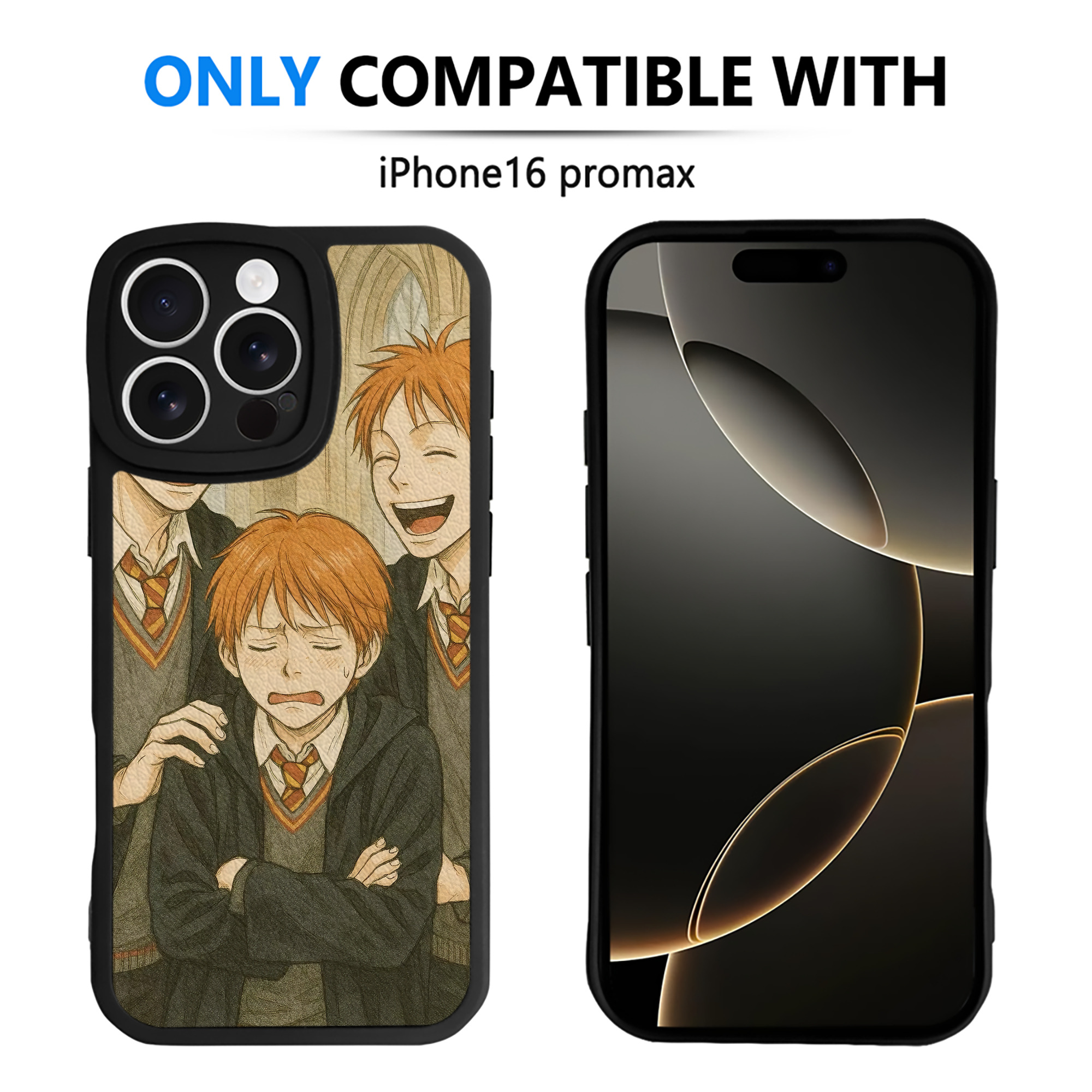 （画像用） Harry Potter ハリー・ポッターシリーズ 【iPhone 16シリーズ対応】シリコンスマホケース（レザー調） 材質：シリコン